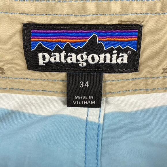 Patagonia Board Shorts Men's 34 Colorblock Striped Summer Causal - Picture 3 of 9